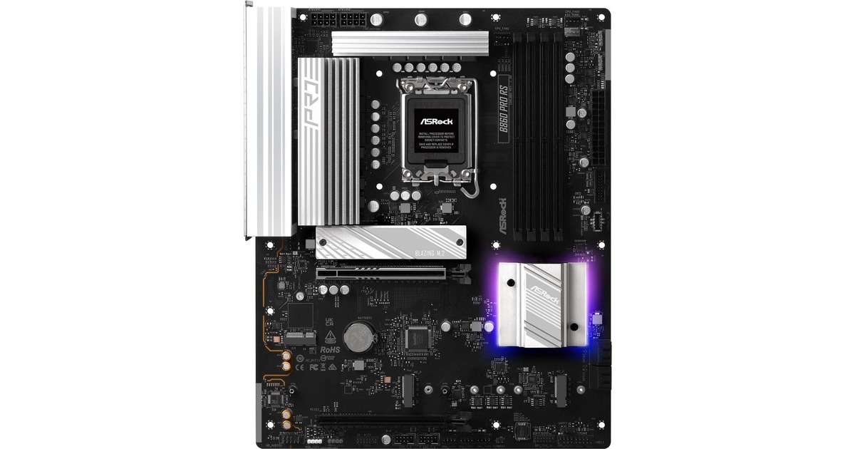 ASRockB860 Pro RS socket 1851 moederbord  (RAID, 2.5 Gb-LAN, Sound, ATX)