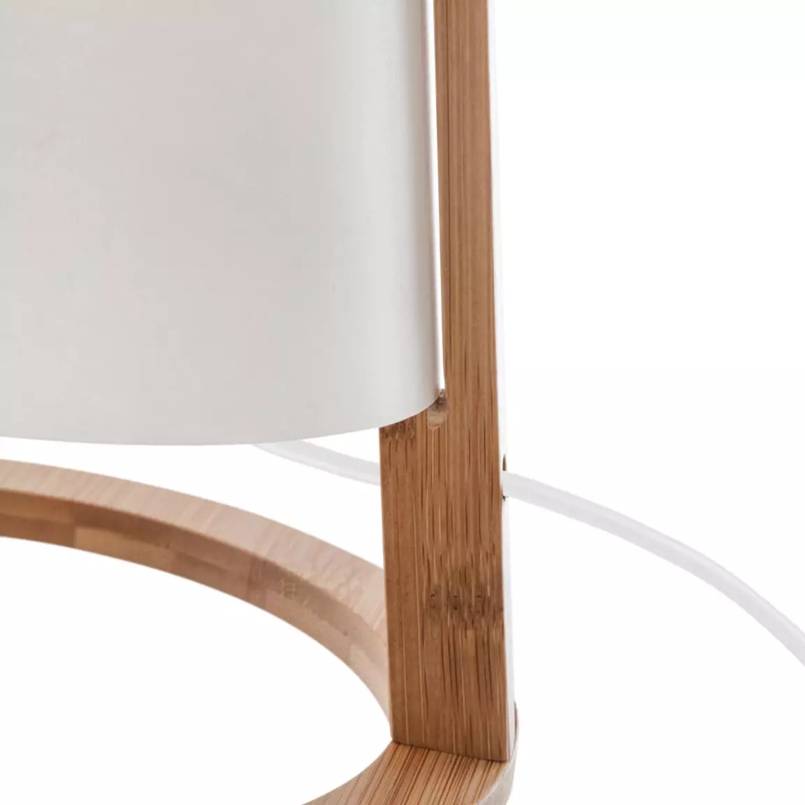 Lampe à poser en bois (H26 cm) Roni Blanche