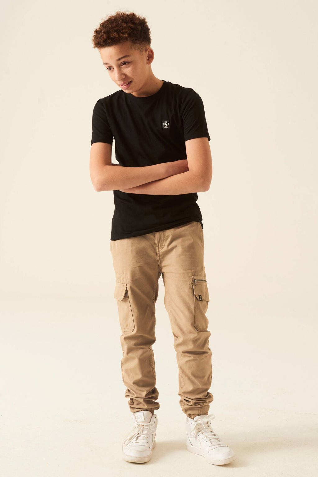 Garcia regular fit cargobroek beige