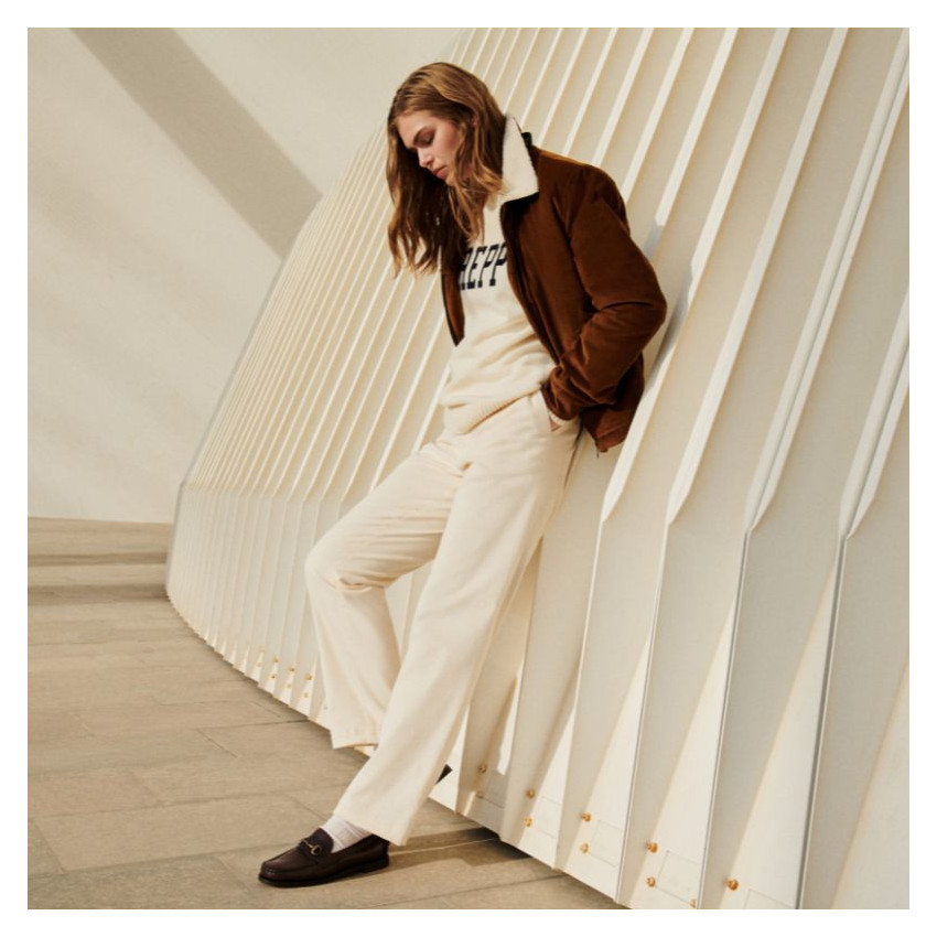 AUSBLICK BROWN DK BISCUIT-VESTE EN VELOURS DOUBLE POLAIRE UNISEXE