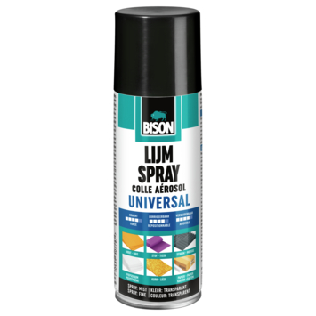 Bison lijmspray spuitbus transparant 200 ml