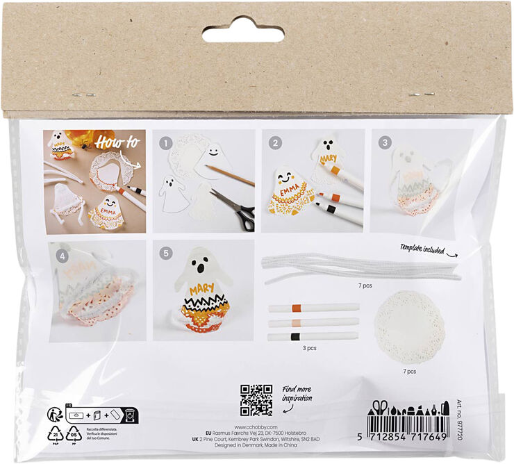 Creativ Company Mini DIY Kit Farvelægning, Spøgelser