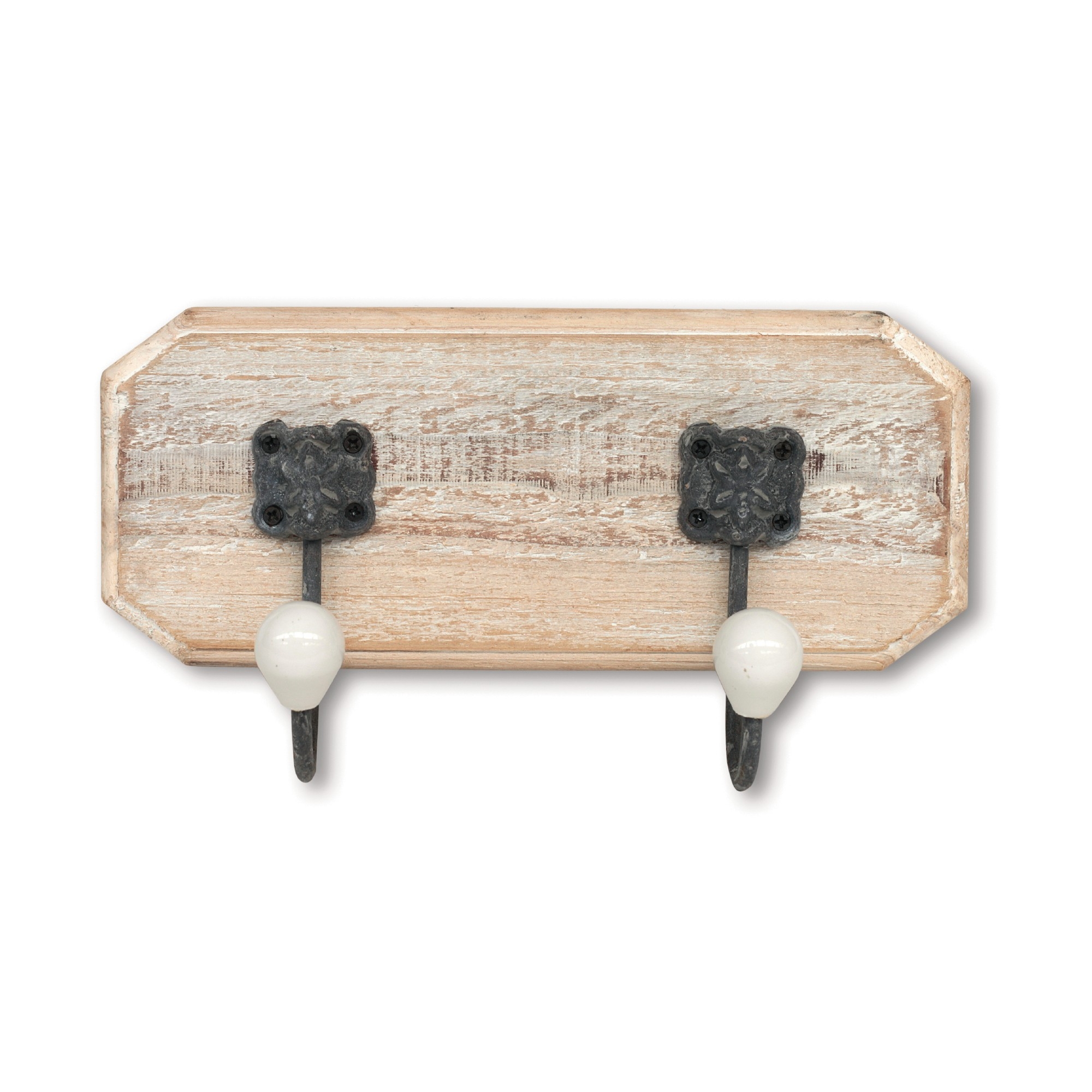 2er Wandhaken, H 15,5 cm, B 28 cm, T 10 cm von fischer's lagerhaus