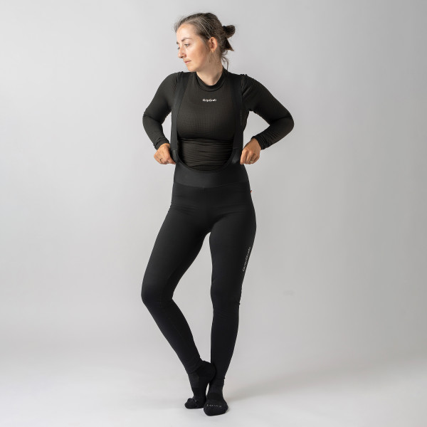 GripGrab PACR bibtights vandafvisende uden pude sort dame