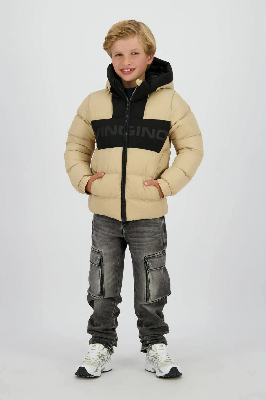 Vingino gewatteerde jas beige