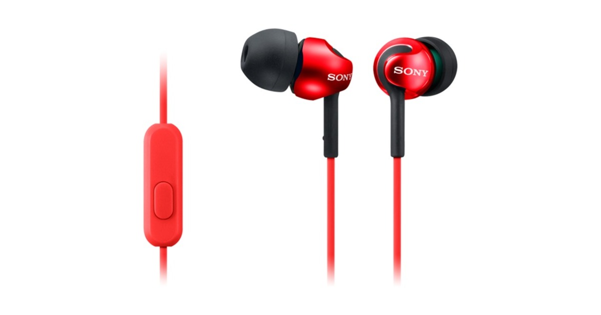 SonyMDR-EX110APR  in-ear oortjes  (Rood)