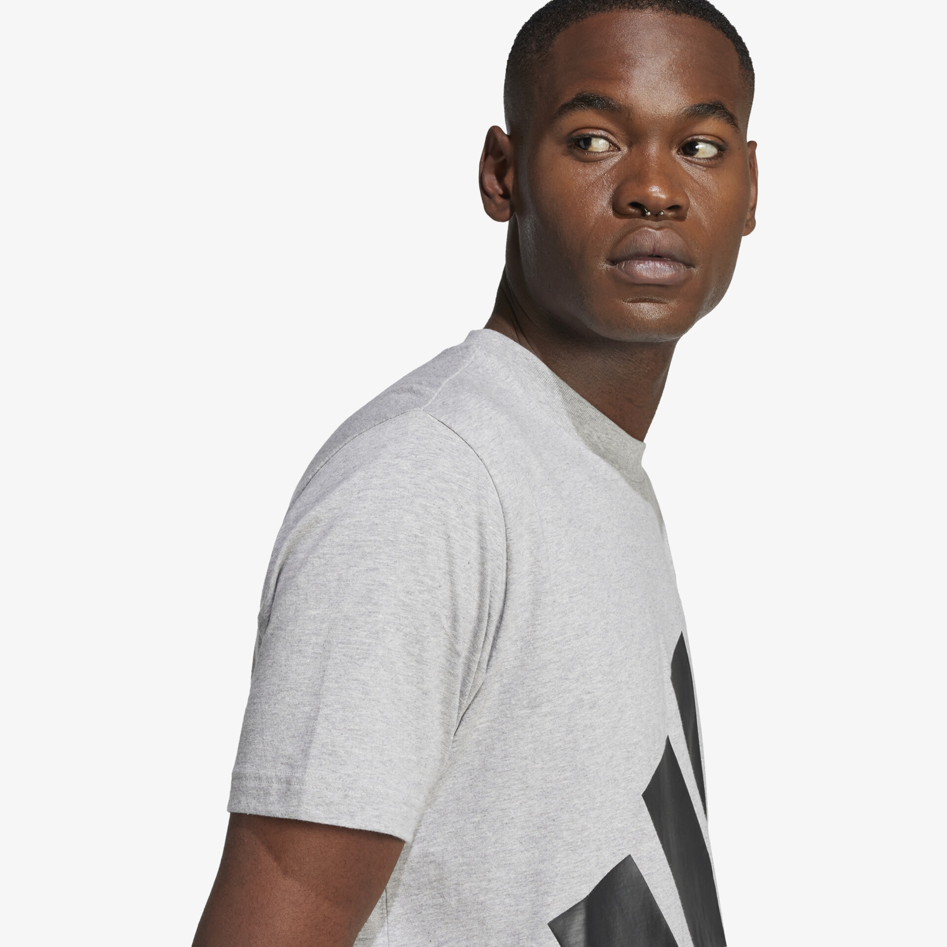 adidas Essentials Big Logo Herren T-Shirt grau
