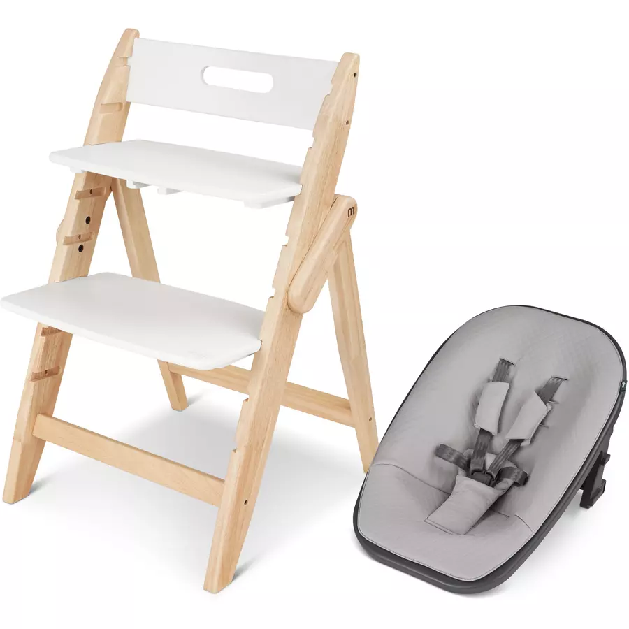 Moji Hochstuhl Yippy inklusive Neugeborenenaufsatz Cotton Birch