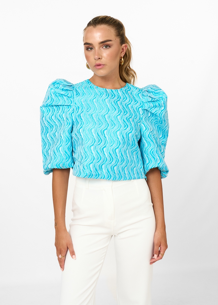 Nicky top blauw