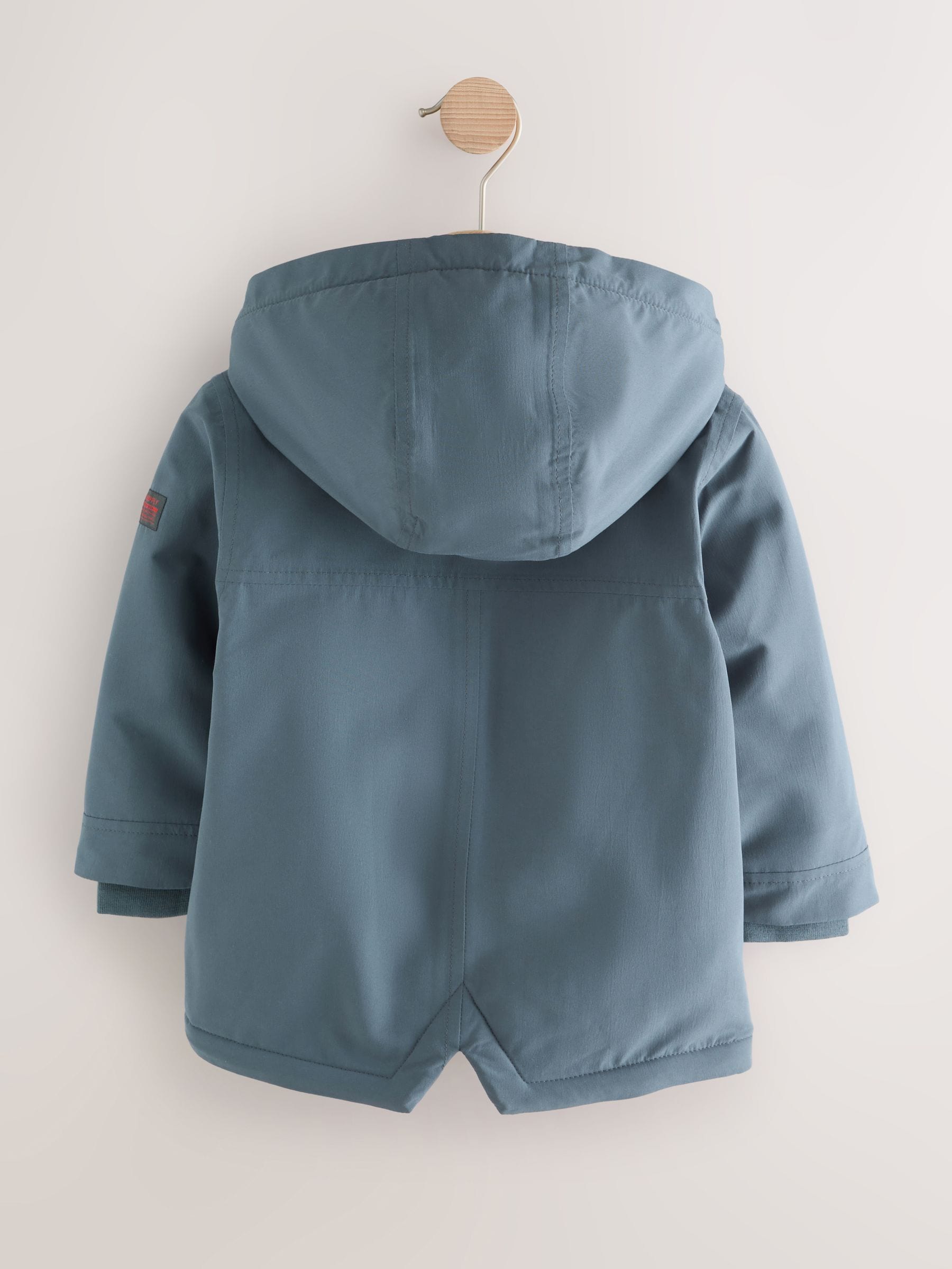 Grijs - Waterdichte parka met borgvoering (3mnd -7jr)
