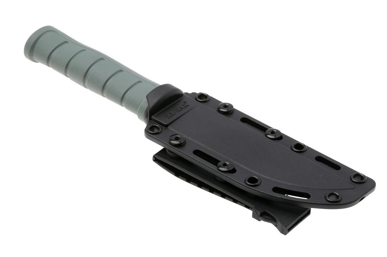 KA-BAR Dust II 6101, Blackwashed D2, Grey-Green GFN, vaststaand mes