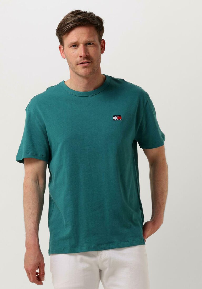 TOMMY JEANS groene tommy jeans t-shirt tjm reg badge tee ext