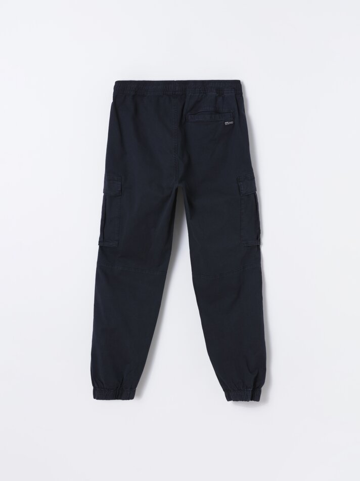 Calça jogger com bolsos - Azul Marinho Escuro