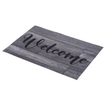 Schoonloopmat Just hout grijs 40x60CM