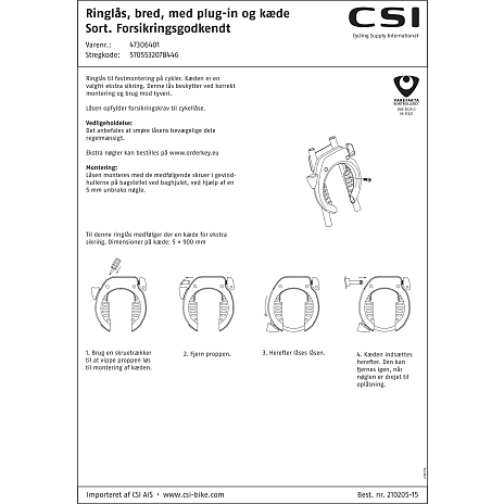 CSI ringlås og kædelås