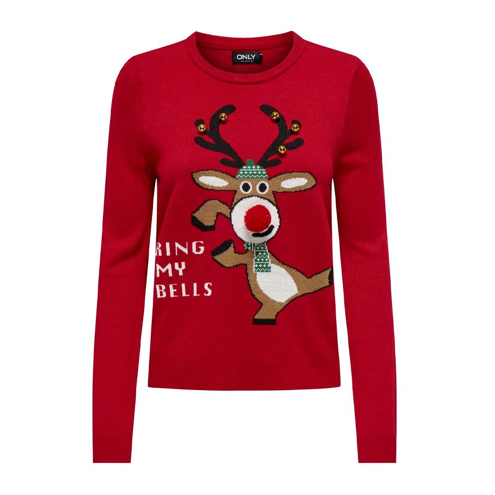 Only Pull de Noël Rouge Femme Only Xmas