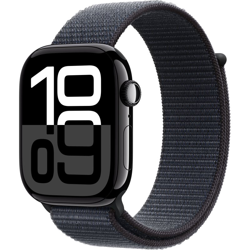 Apple Watch Series 10 OLED 46 mm Numérique 416 x 496 pixels Écran tactile Noir Wifi GPS (satellite)