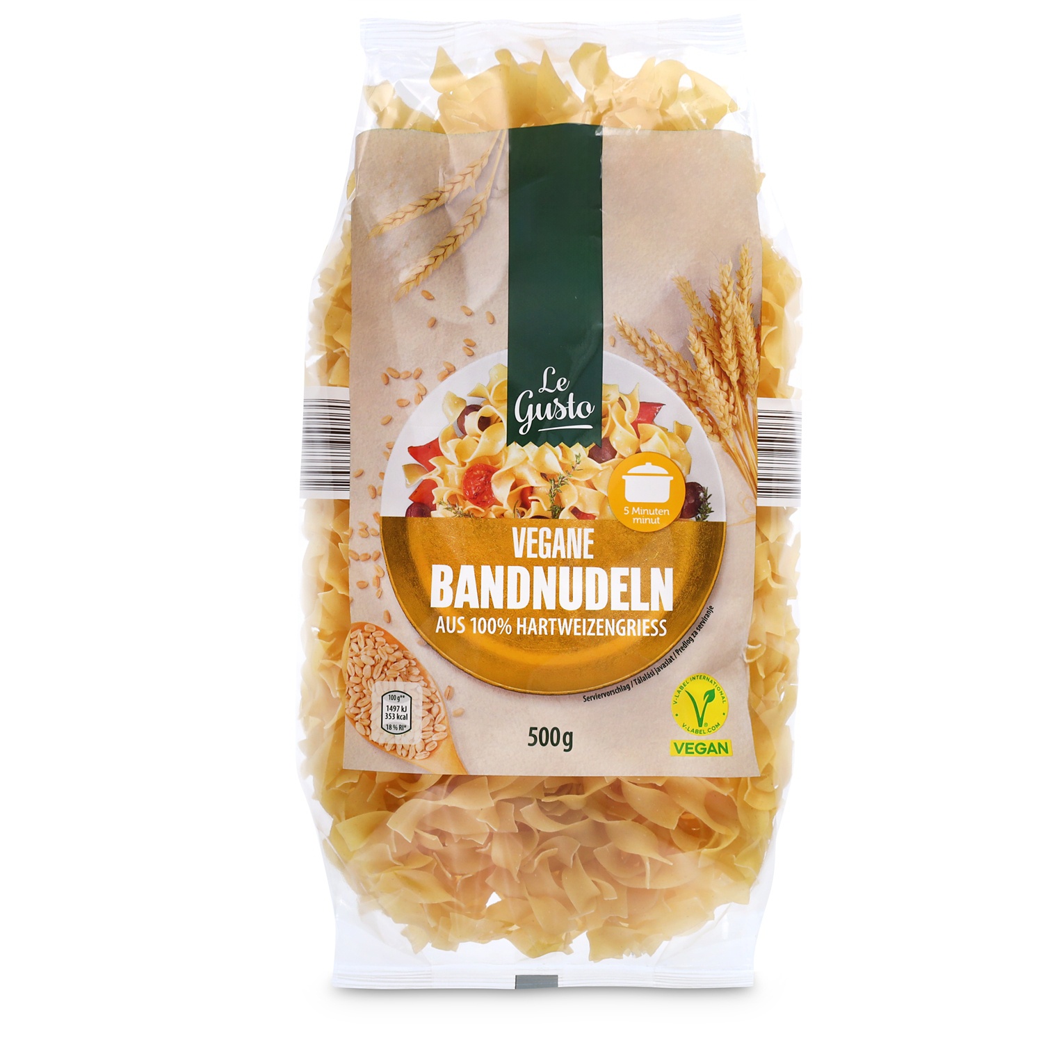LE GUSTO Vegane Bandnudeln 500 g