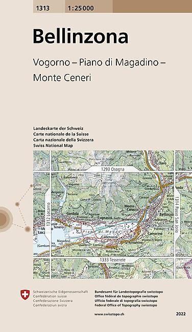 BUNDESAMT - 1313 BELLINZONA ECHELLE 1 25 000