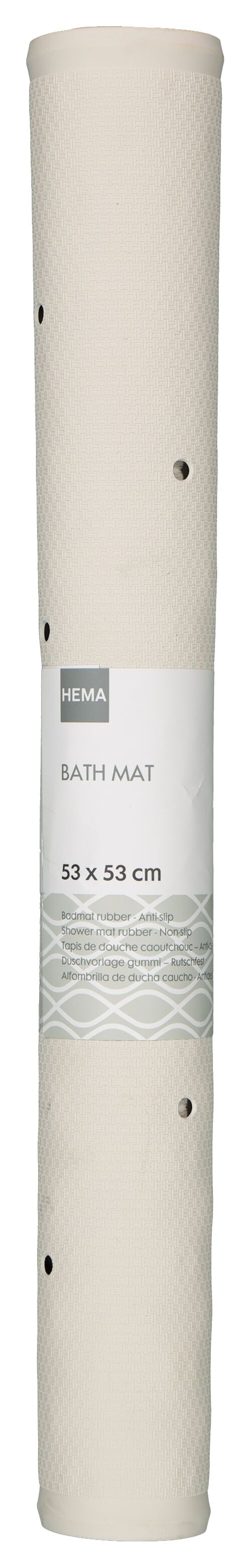 tapis de bain 53x53 caoutchouc antidérapant blanc
