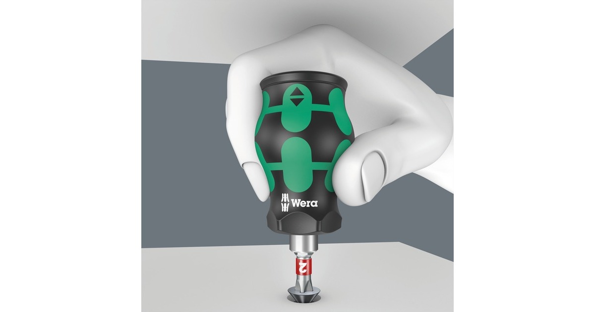 WeraKraftform Kompakt Stubby Magazin 3, 6‑delig bitset  (Zwart/groen)