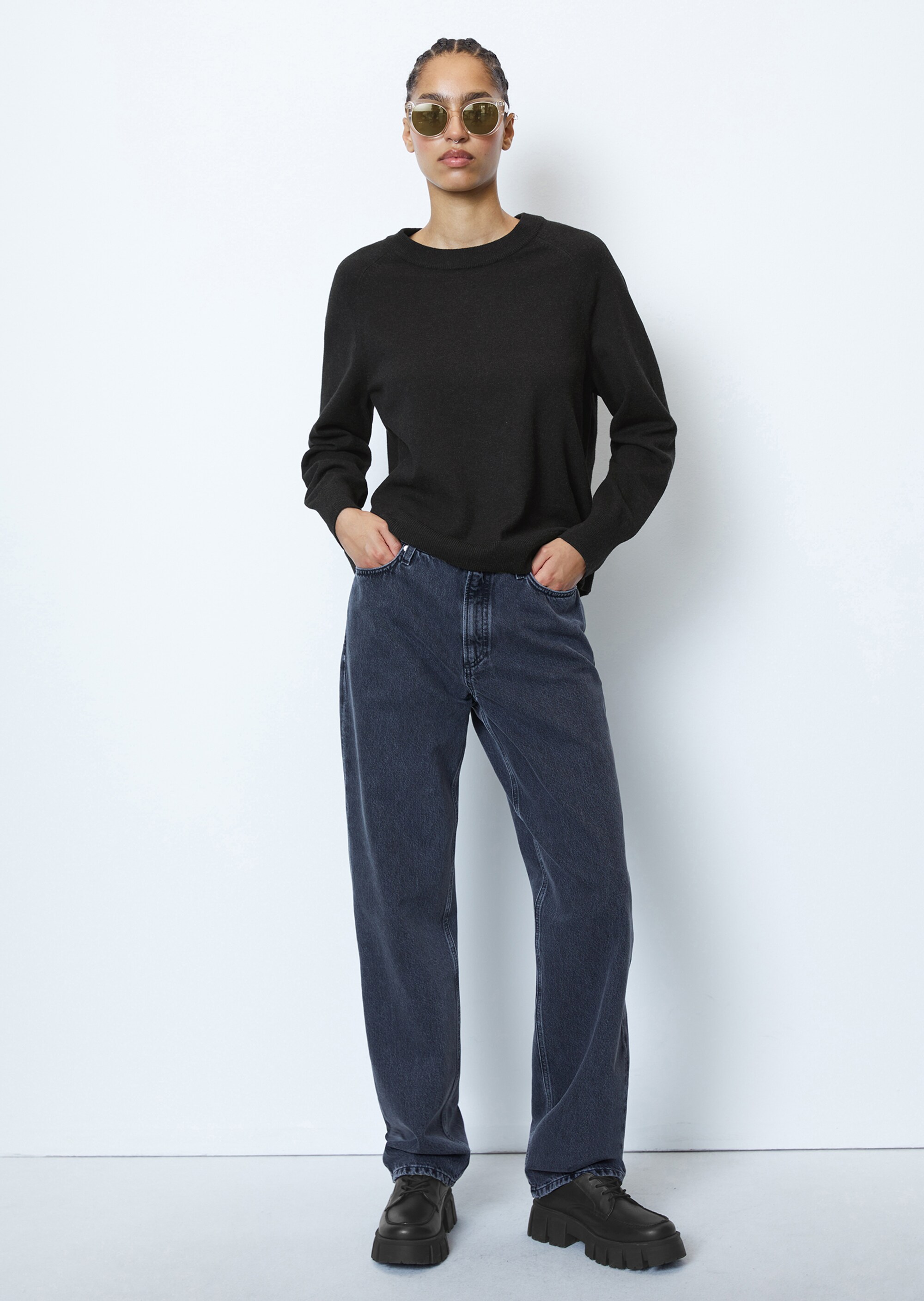 Basic Pullover regular aus Soft-Cotton-Stretch