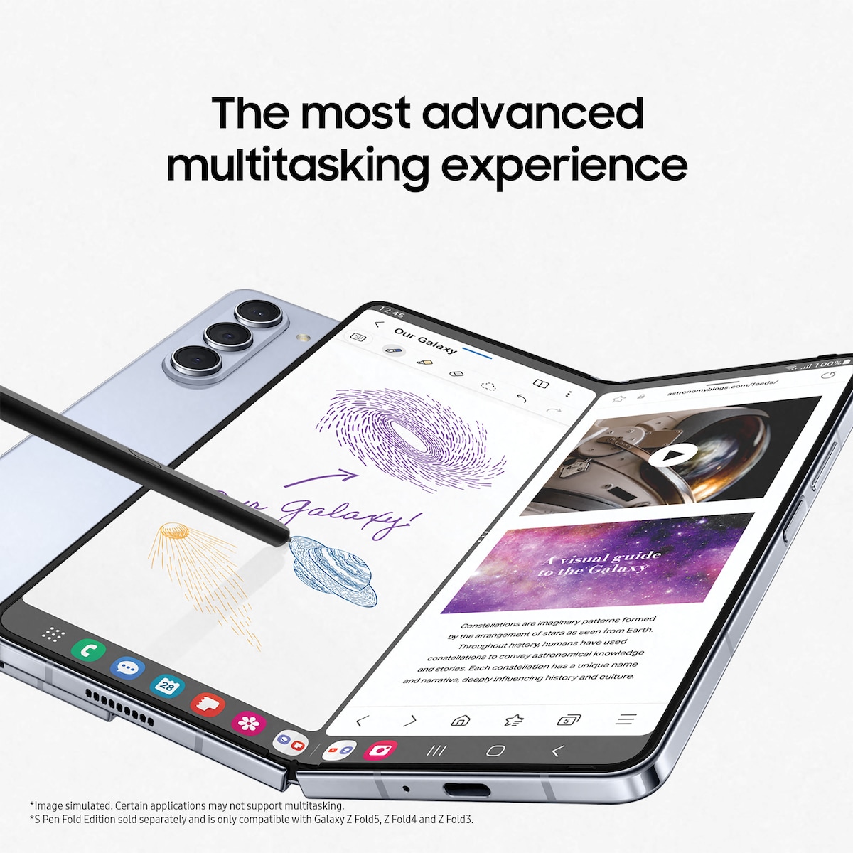 Samsung Galaxy Z Fold5 5G smarttelefon 12/256GB (Phantom Black)