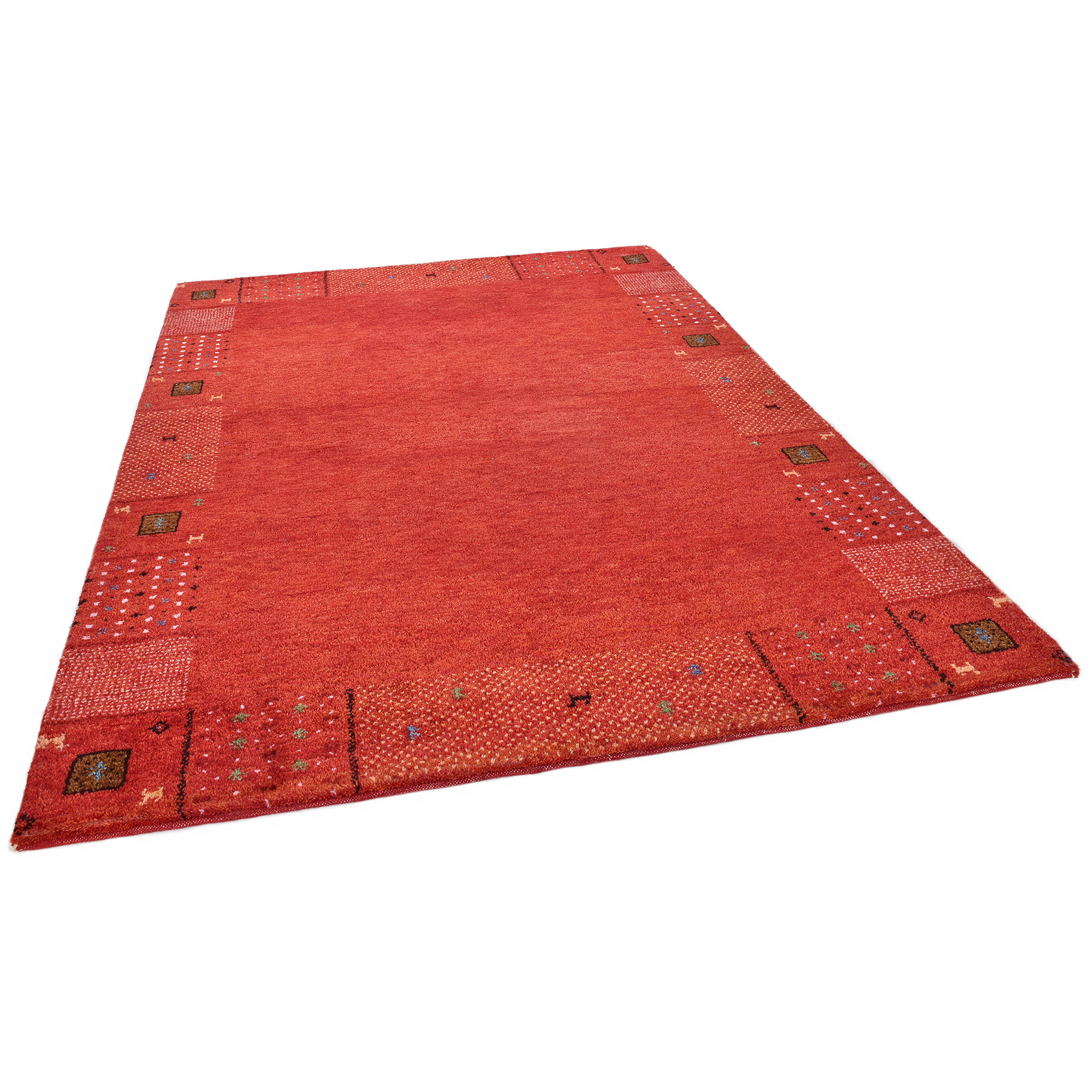 Teppich DENVER - rot - Schurwolle - 70x140 cm
