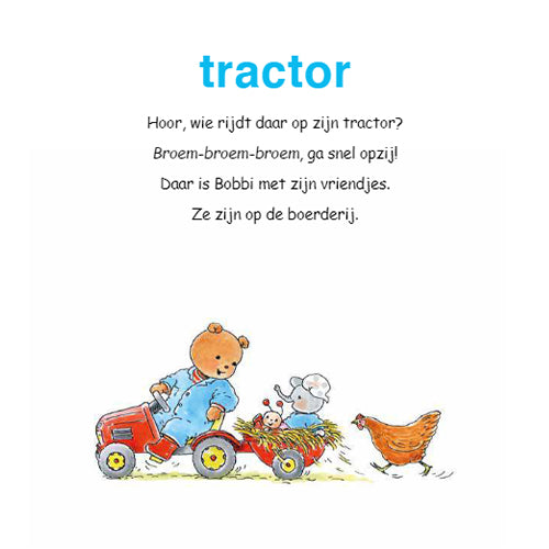 Uitgeverij kluitman geluidenboek bobbi wat hoor je op de boerderij?