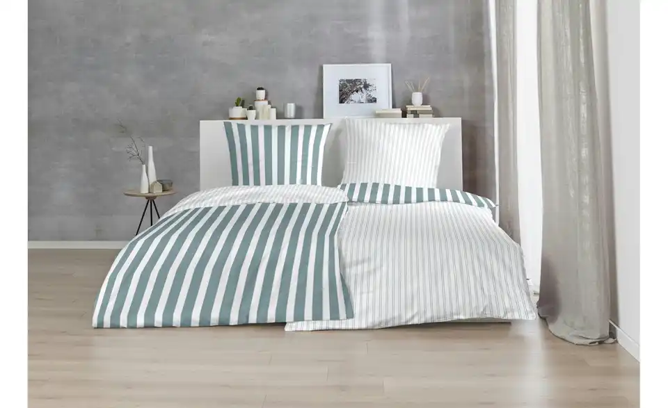 Perkal Bettwäsche-Set 220 cm 240 cm Weiß 240x220 cm