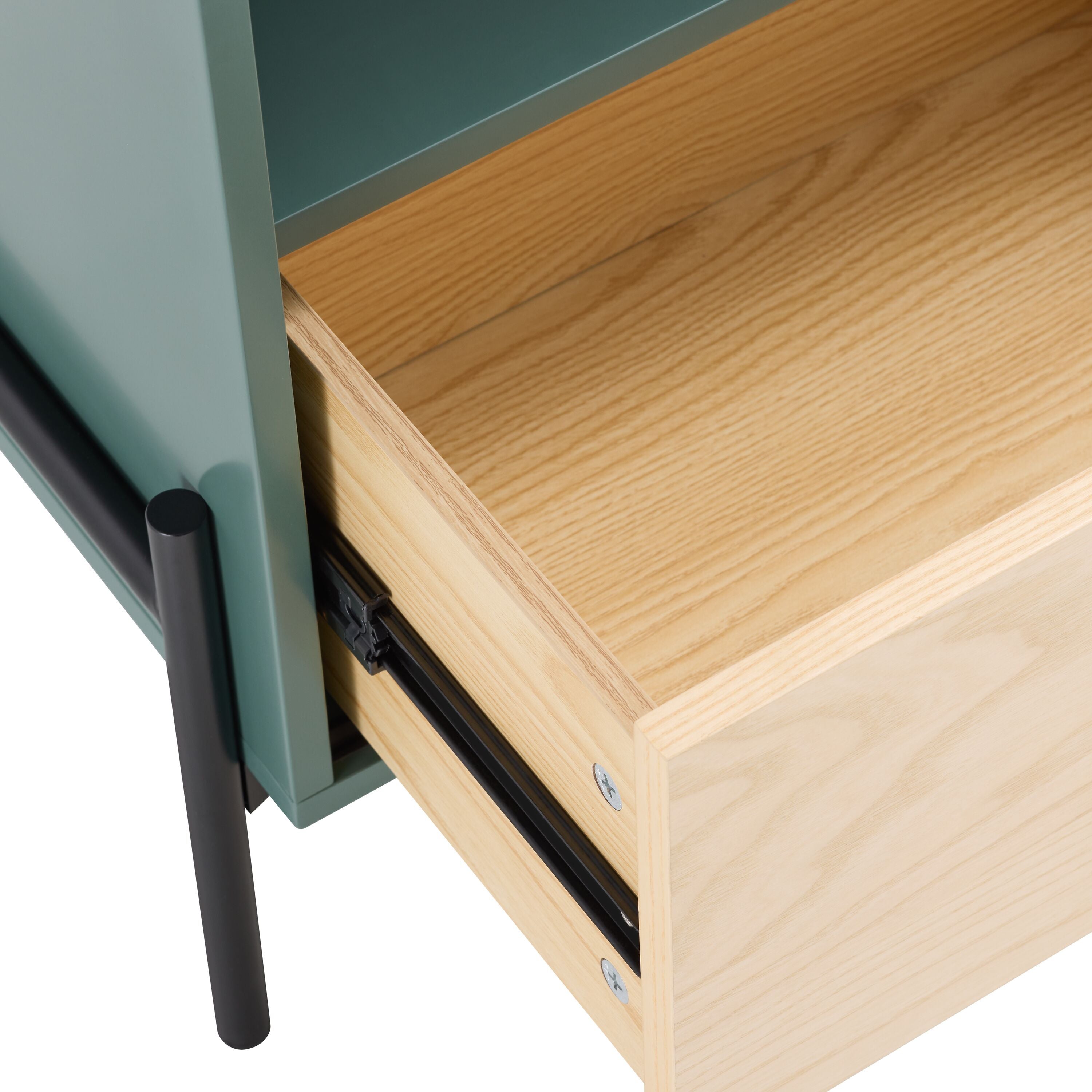 OLSEN Highboard - Grün / B: 100.0 cm x T: 40.0 cm x H: 80.0 cm
