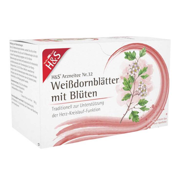 H&S Weißdornblätter mit Blüten Filterbeutel, 20X1.6 g