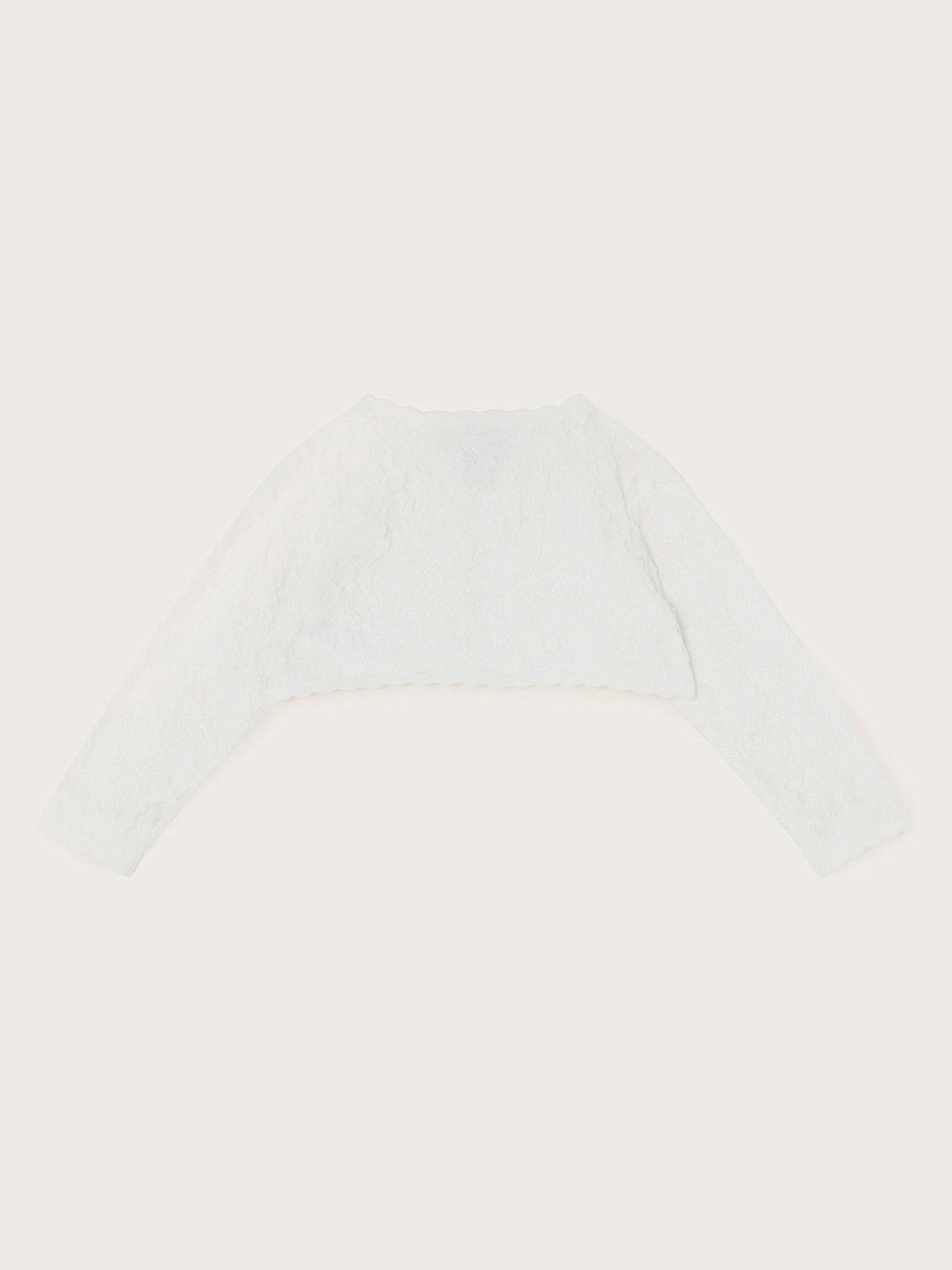 Monsoon Baby Emilia Kanten vest met geschulpte rand