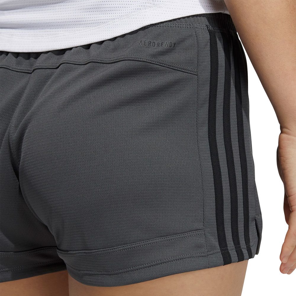 adidas Pacer 3-Streifen Knit Shorts Damen grey six