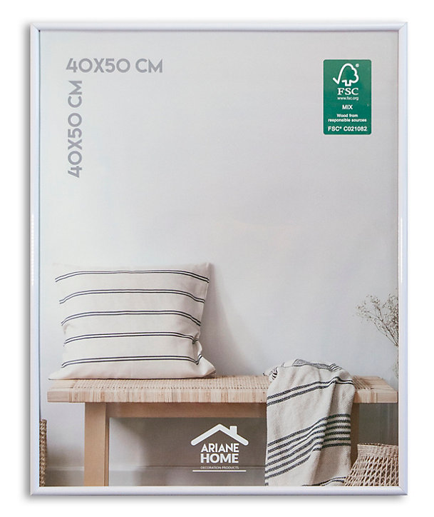 Cadre plastique gallery Ariane Home blanc l.40 x H.50 cm
