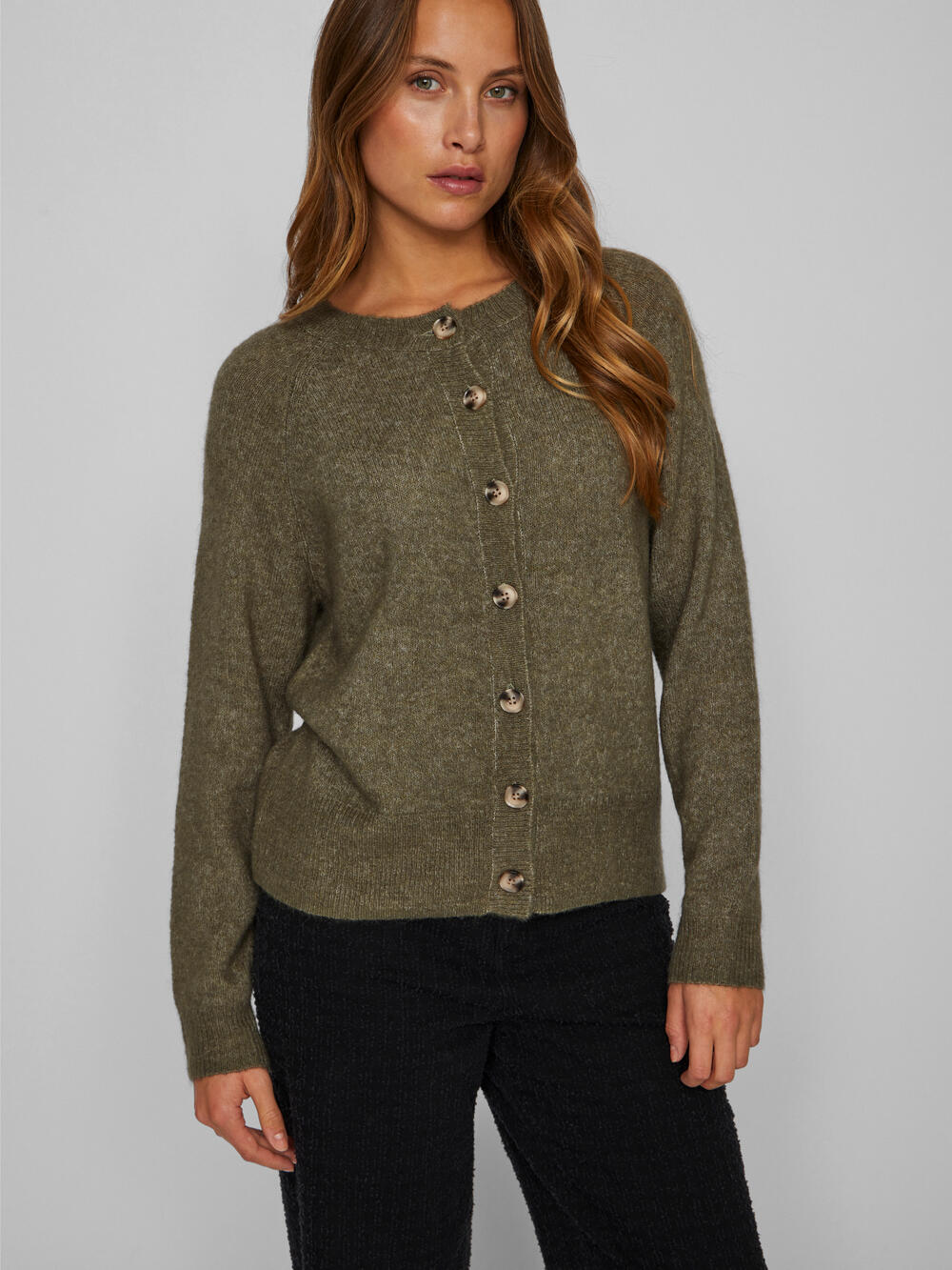Vila  Vijulaja O-Neck L/S cardigan - Dusty Olive