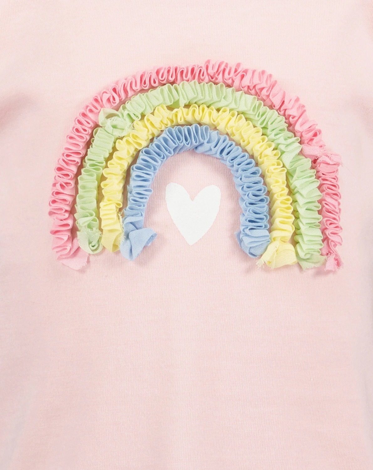 T-Shirt RAINBOW HEART in rosa