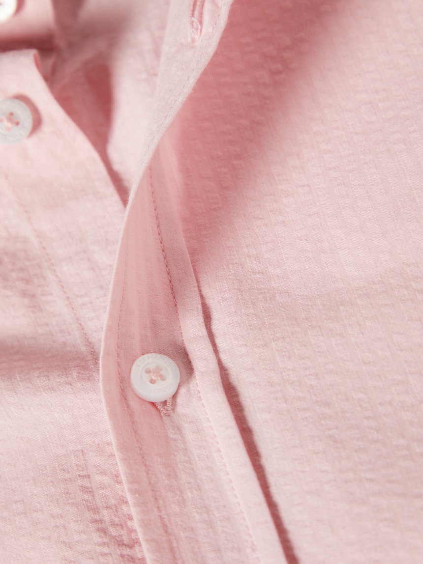 Camisa slim fit seersucker