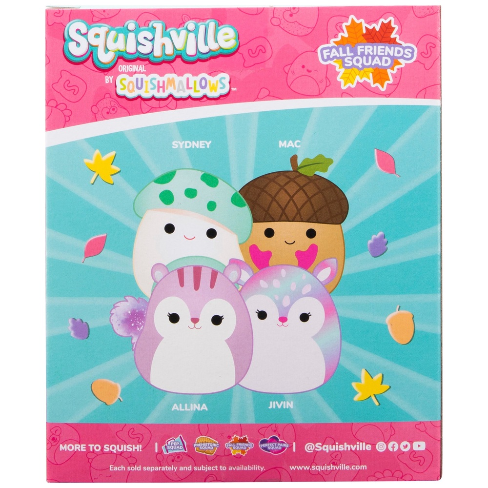 Squishville von Original Squishmallows, 5 cm, 4er-Pack – Herbstfreunde-Plüschtier