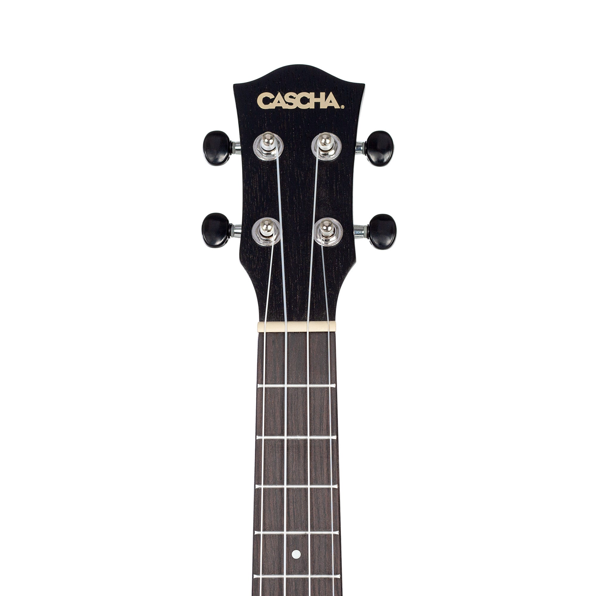 Cascha HH 2300L concert ukelele linkshandig zwart mahonie + tas