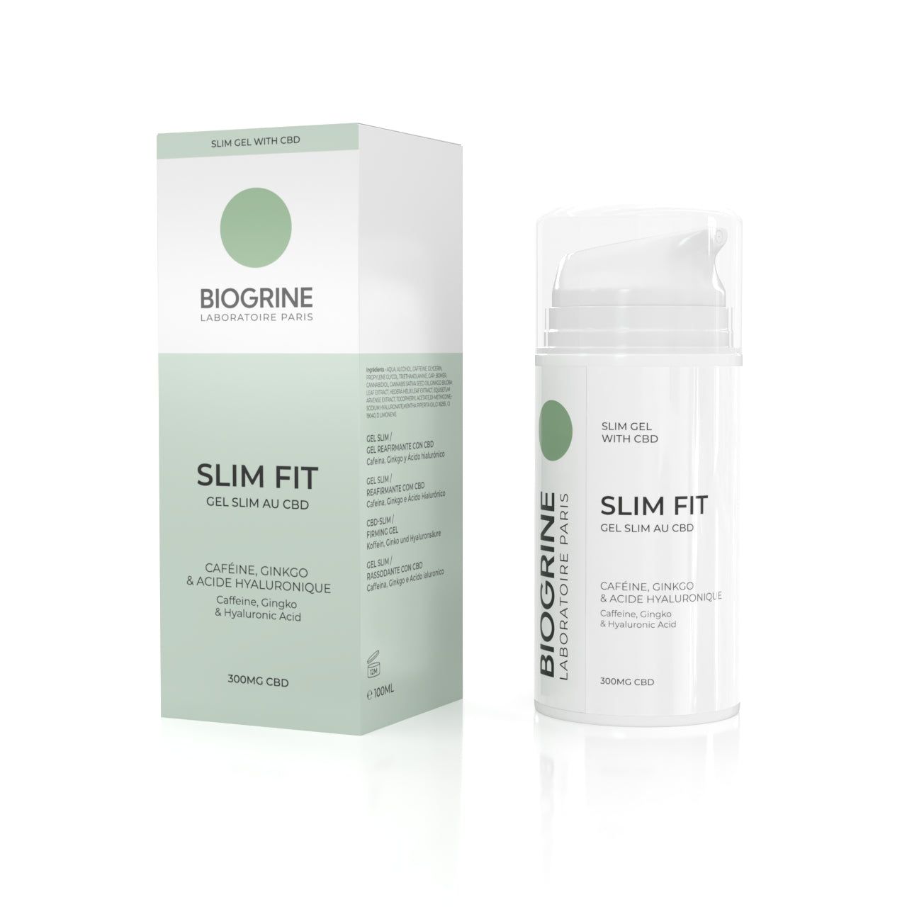 BIOGRINE „SLIM FIT“ ANTI-CELLULITE-SCHLANKHEITSGEL MIT HYALURONSÄURE,CBD,KOFFEIN & GINKO