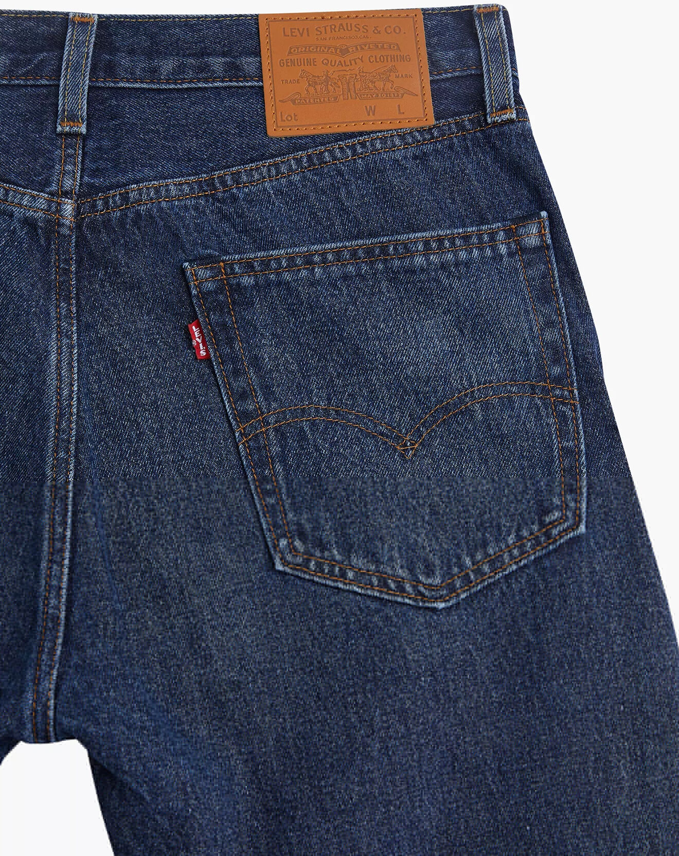 Levi's® Jean 551™ Z en Coton & Chanvre Authentic Straight bleu foncé