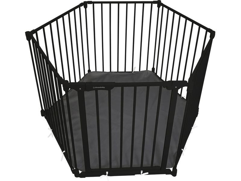 DREAMBABY Laufgitter Discovery 6 Paneele Converta Schwarz Laufgitter vielseitig einsetzbar