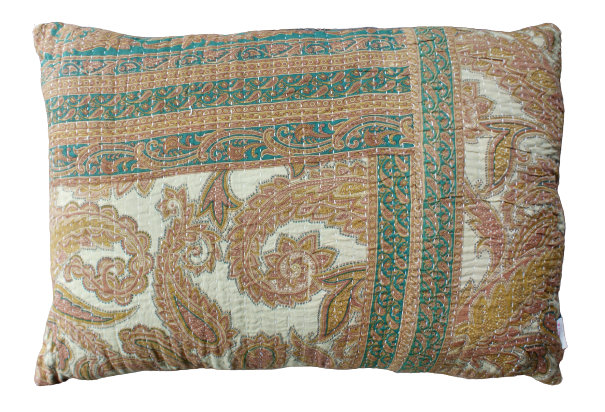Kussen Kantha vintage 50x70 cm green