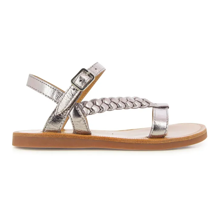 Pom d'Api Sandales Plagette Antik | Argenté