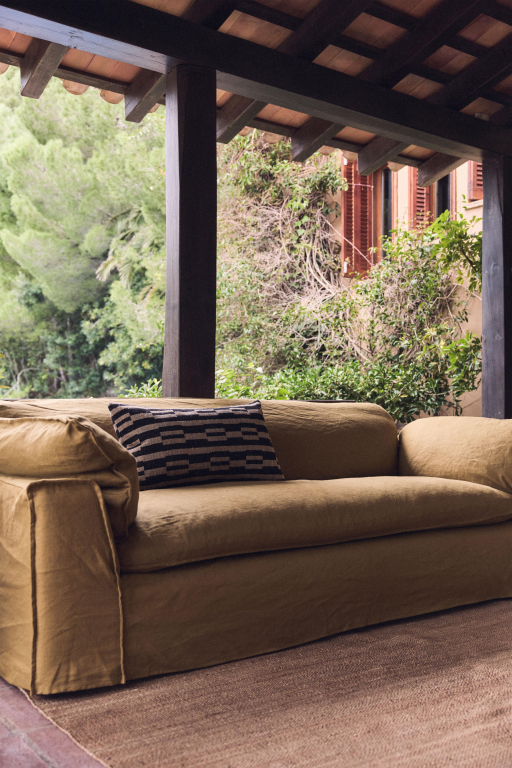 HKliving Nomad bank 244 Linen, Army Green