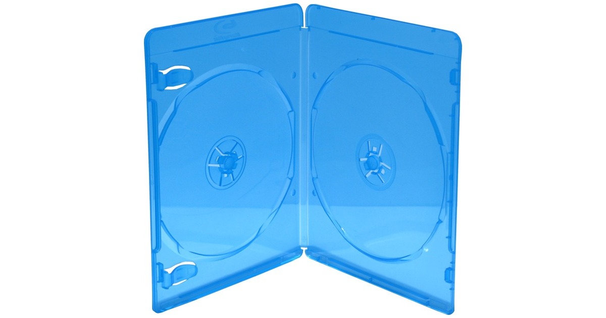 MediaRangeBD Case voor 2 discs sleeve  (Blauw/transparant, 7mm)