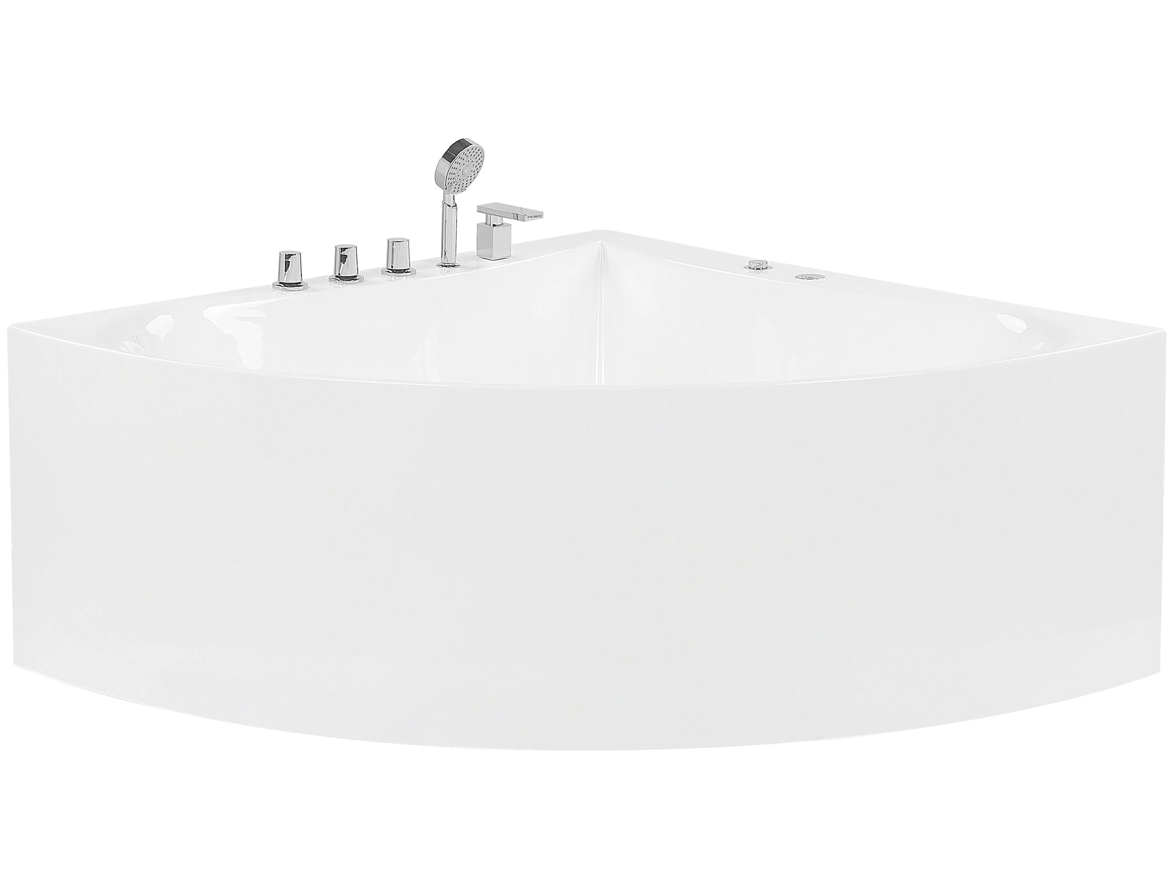 Hoek bubbelbad ISLITA 187 x 133 cm Wit