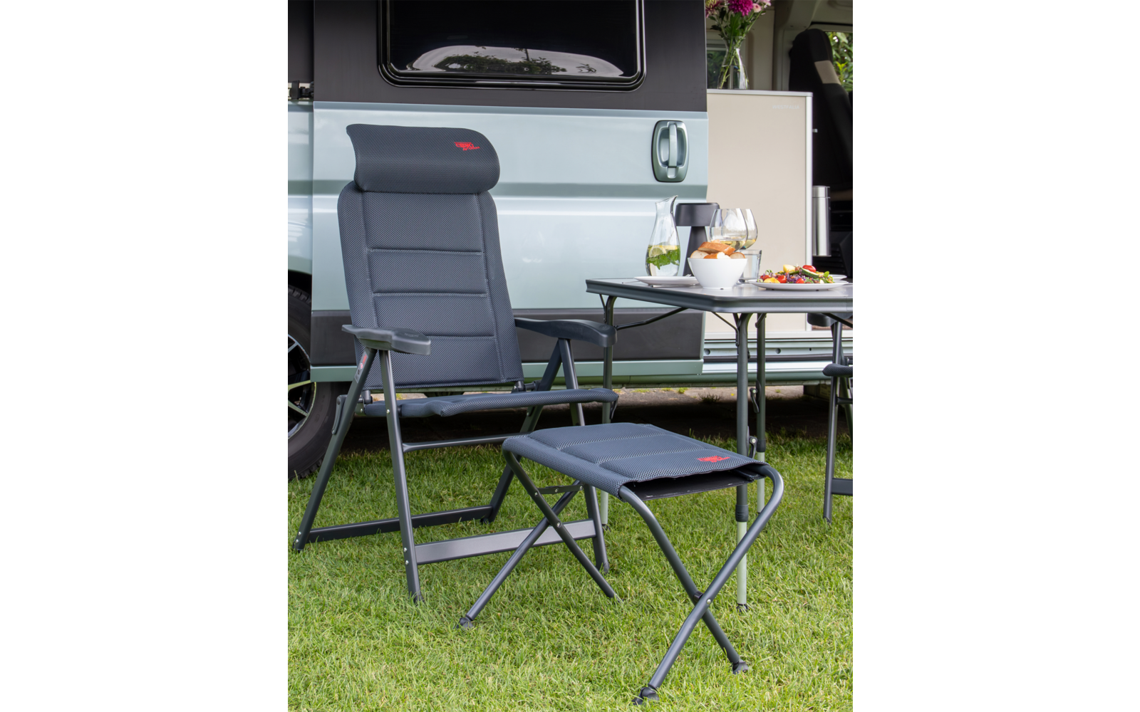 Crespo AP/211 Air-Deluxe Fußhocker selbstnivellierend grau