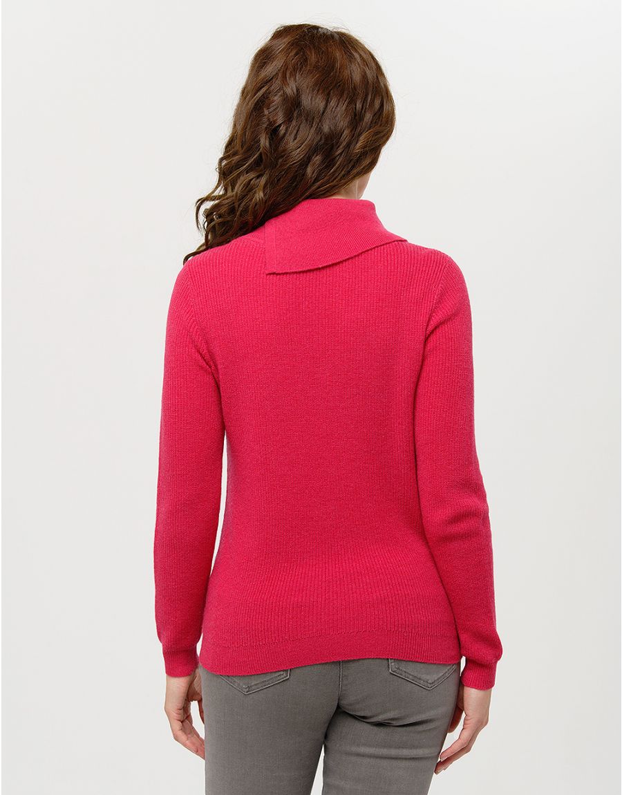 Pull rose laine cachemire